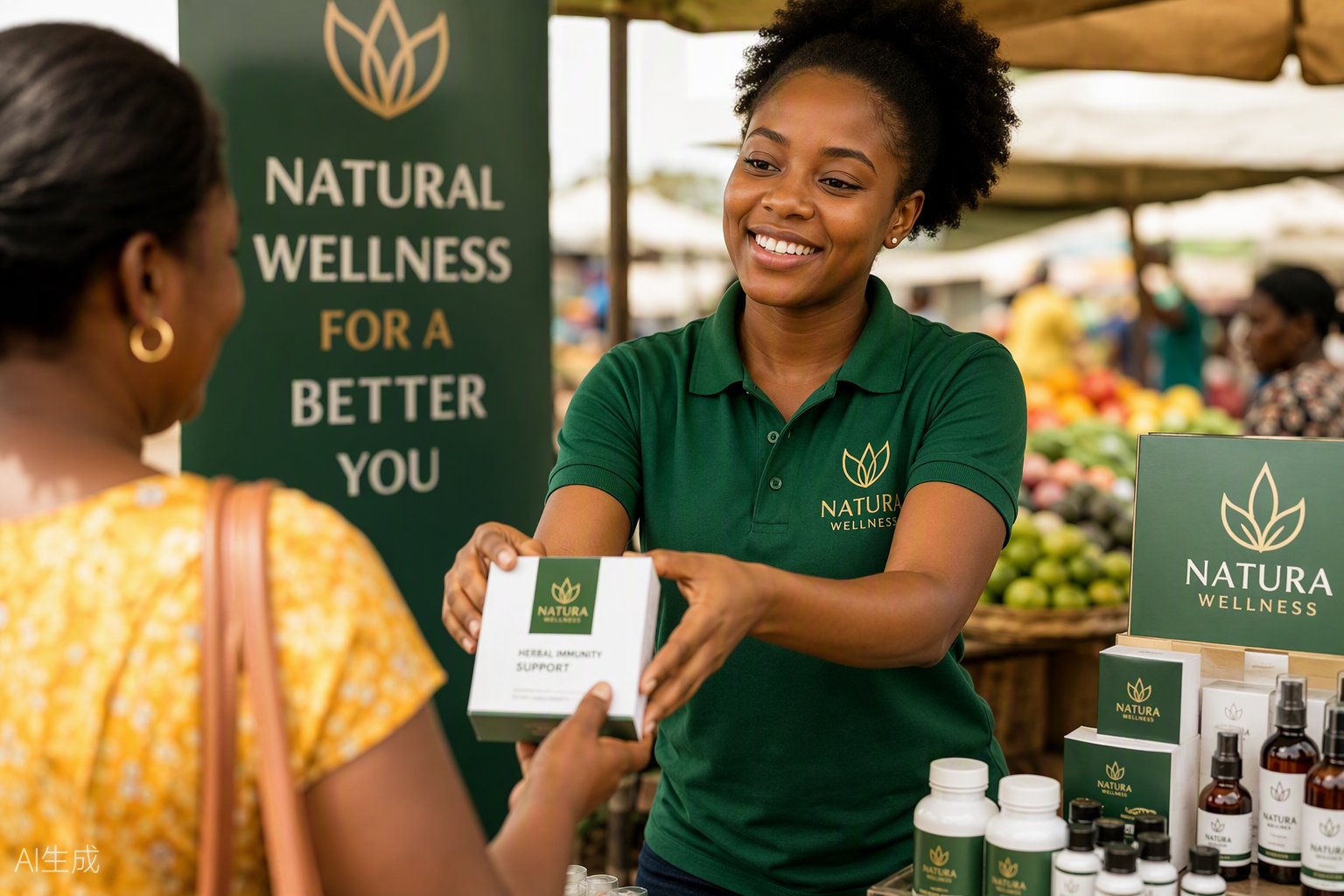A Vineherb agent sharing products with a customer